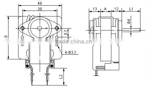 YJ48 shaded pole fan motor