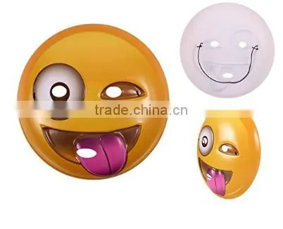 High Quality Plastic PVC Mask Emoji Smiley Emoticon Fun Ultra Alsino Suitable for Adults and Teenagers with Elastic Fastening wi