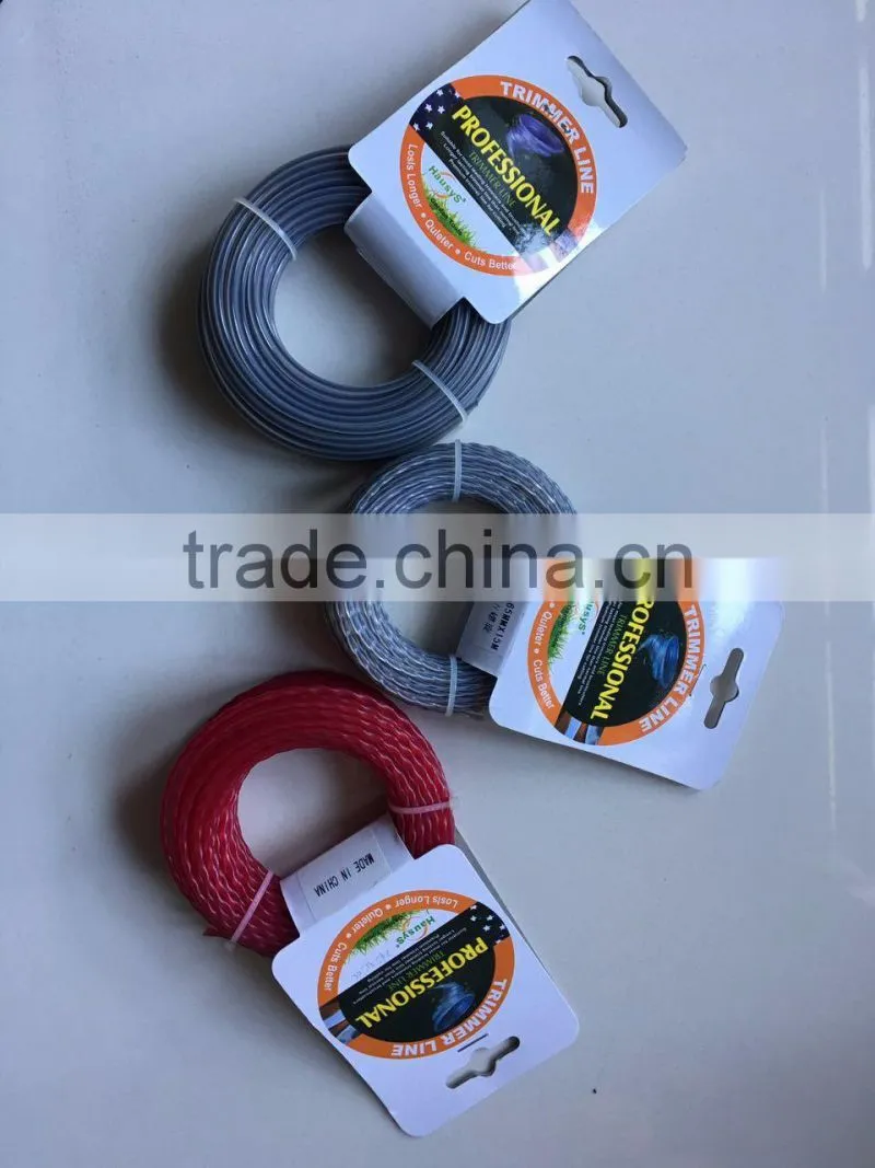 Green Quiet round twist square twist saw line Nylon grass trimmer line