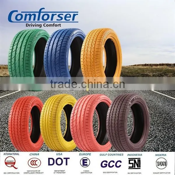 Chinese colore UHP PCR car tire 215/45ZR17 comforser car tire