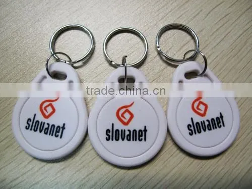 Factory Price Grey RFID Key Fob with 125KHz/ 13.56MHz Chip