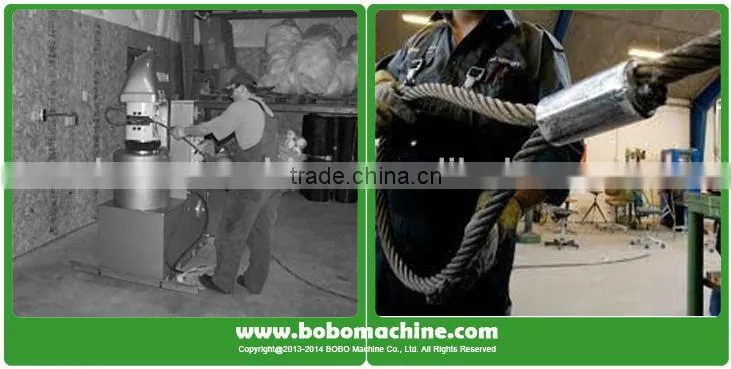 Hydraulic wire rope sling forming machine