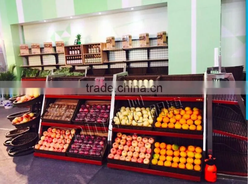 Custom storage basket supermarket food shelf candy display stand