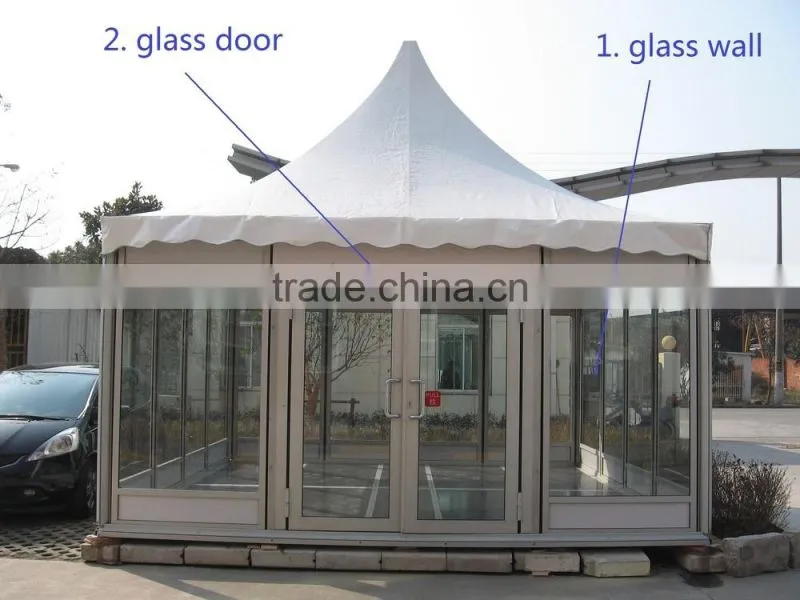 German aluminum party marquee wedding glass tents with glass side all