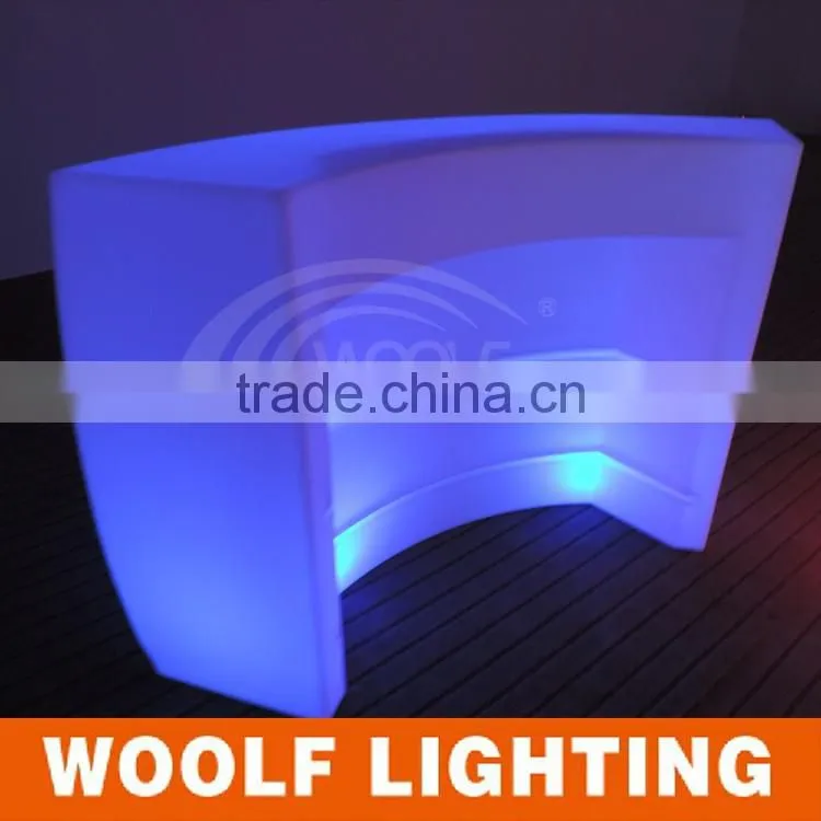 Modern Looking LED Curve Light Up Bar Counter