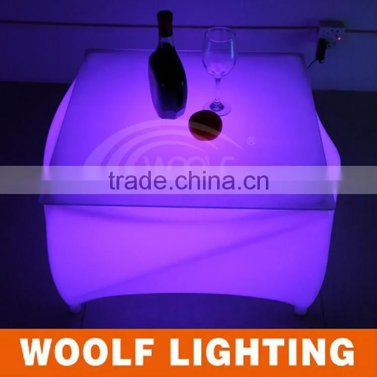 Fashionable Design Nightclub Cube LED Glowing Bar Coffee Table Domestic LED Dinner Table