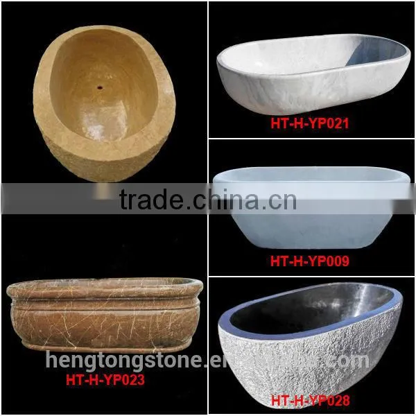 Natural Stone Freestanding Oval Bathtub for Sale