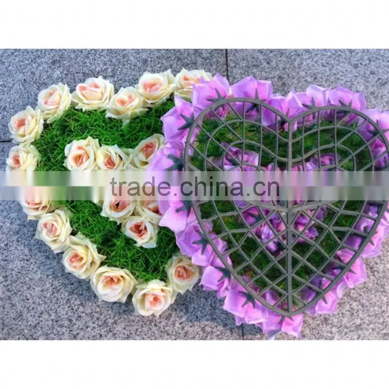 Artificial Rose Heart Wreath