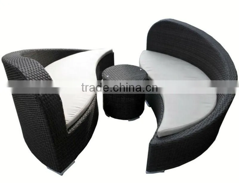 Modern design garden furniture outdoor sun bed with cushion