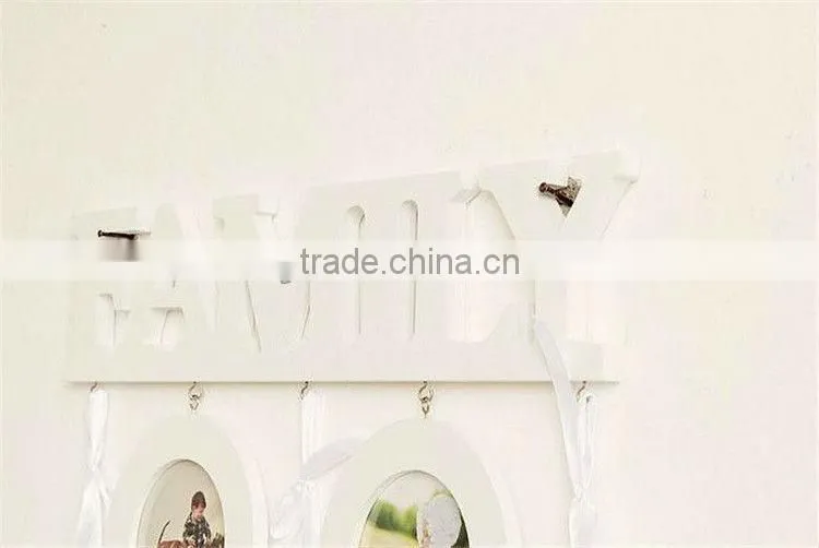 Wooden Antique Photo Frameswiht Funny Face Photo Frame White Color