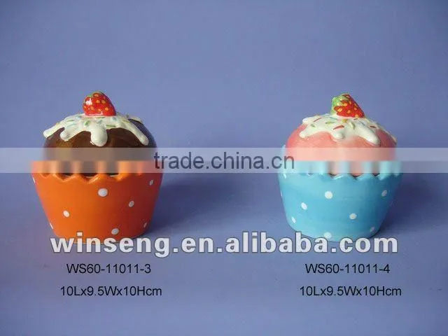 hot selling Cat and Fish decorative ceramic cake holder