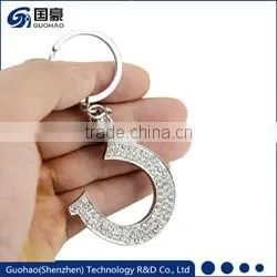 2017 New Lucky horseshoe keyring decorations craft horseshoes keychain