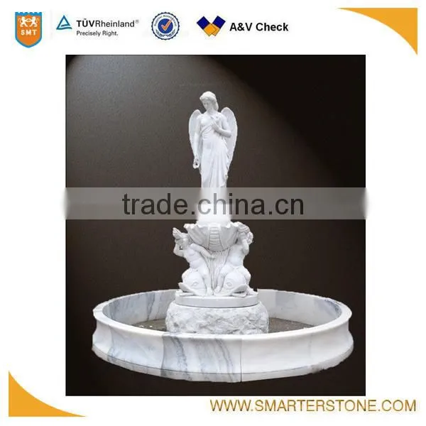 Marble stone angel water fountains for center plaza