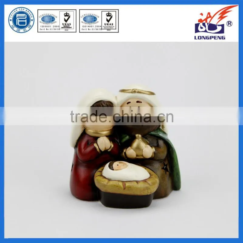 Christmas Ceramic Cartoon Holy Family for Decoration