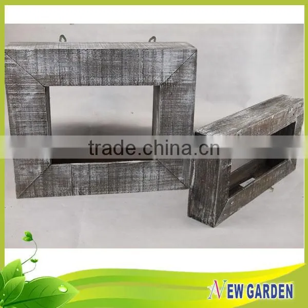 Strudy and Durable Eco-friendly Retangle Wooden Wall-mounted Flower Pot