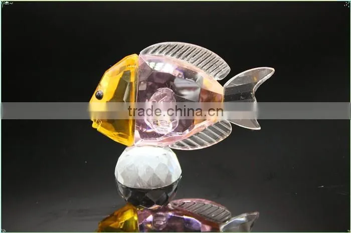 Colorful crystal seafish model as special wedding gift or beautiful crystal Christmas gift