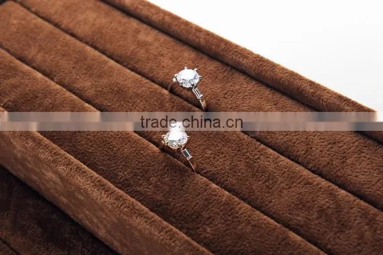 2016 hand made three layers countertop ring display case customized