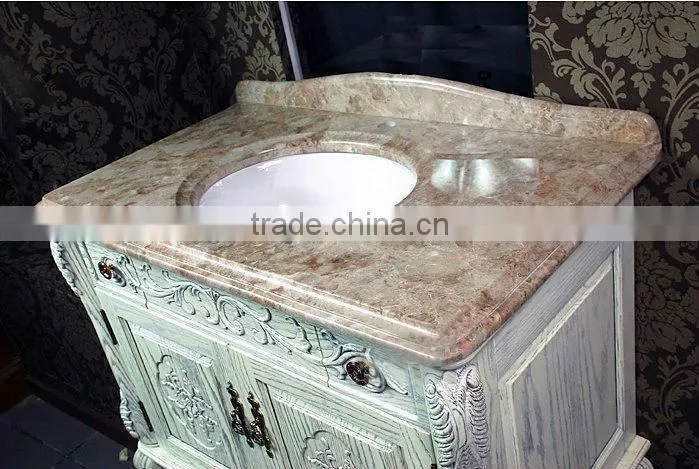 French New Style Bathroom Vanities,White Gloss Mirror Cabinet,Hand Carved Vanity For Bathroom(BF08-4072)