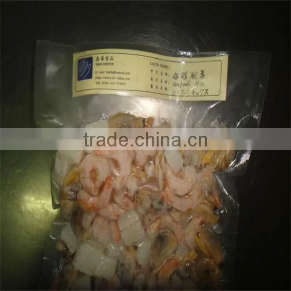 sea frozen cooked seafood-mix
