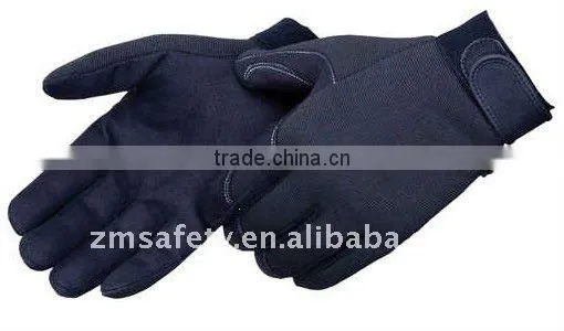 Blue Spandex Synthetic Leather Mechanics Gloves ZJM04