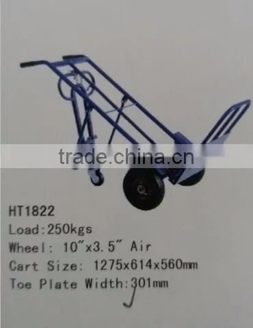 three-wheel hand trolley cart foldable platform structure HT1822