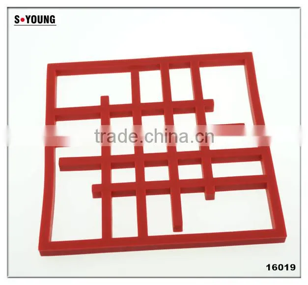 16009 heart shape silicone high temperature heat insulation mat kitchenwares silicone mat flexible silicone heating mat