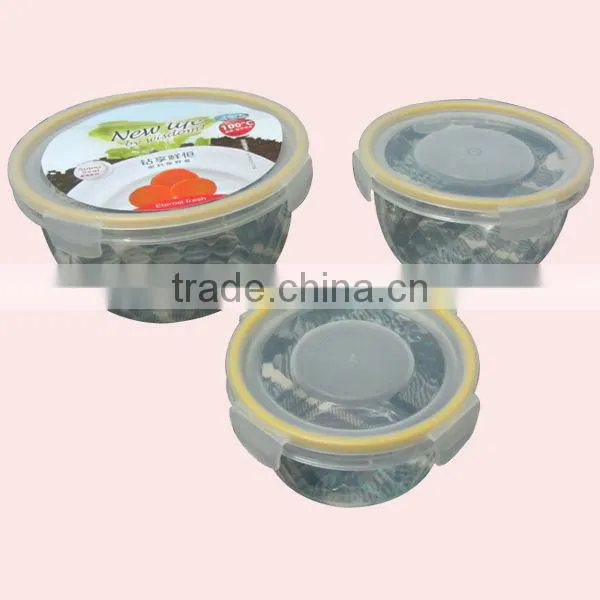 Round Airtight Plastic Promotional Container With Lid