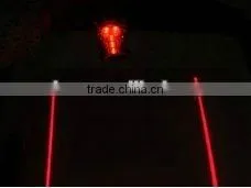Bike Bicycle Laser Beam 5 LED Rear Tail Light