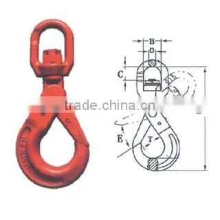 2015 Reliable g80 Rigging European forged self locking swivel safety hook