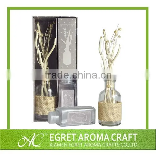 Home air freshener natural pure essential oils in Fragrance reed diffuser glass bottle