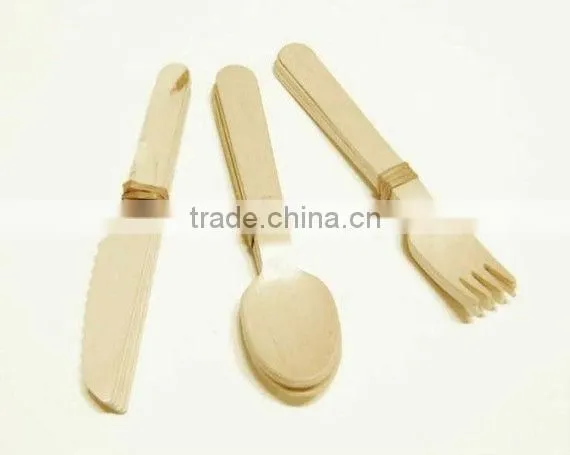 Latest Disposable Wood Spoon Fork and knife for Kids