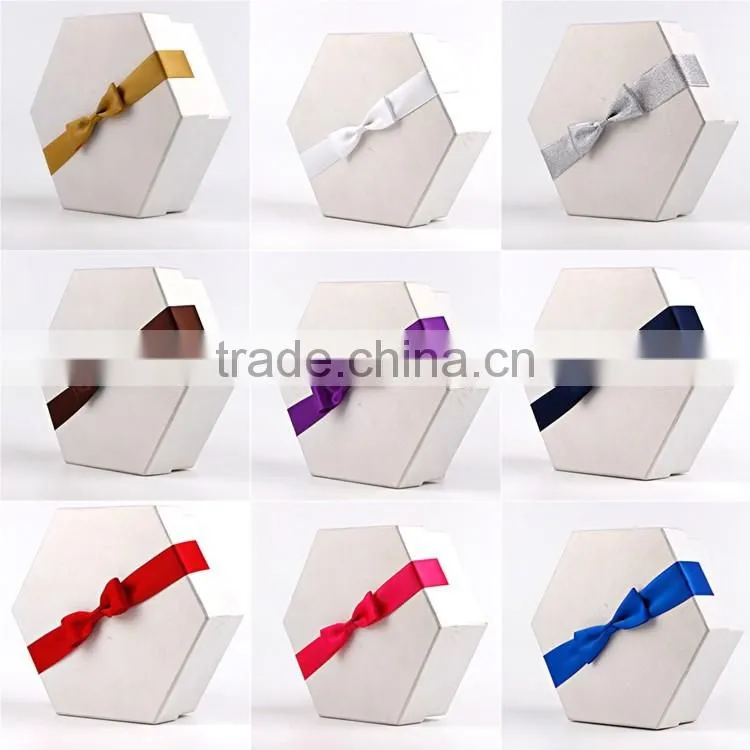 Custom Pre-tied satin ribbon bow with Double-sided adhesive for Gift Box