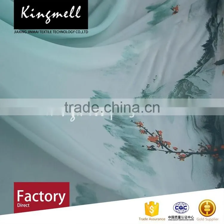 Customized digital printing silk chiffon factory fabrics