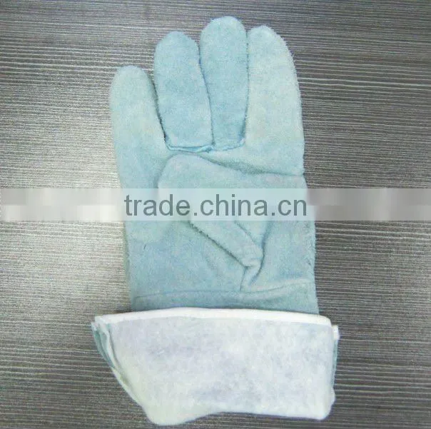 Cheap Long Sleeve Cow Split Leather Welding Gloves