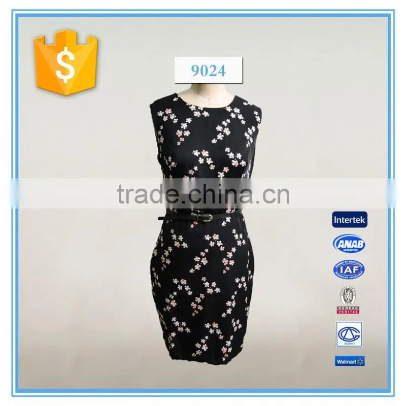 Ladies Little flower print new style elegant casual dress