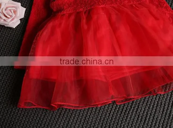 2016 Winter new baby girl dress national long-sleeved baby frock design picture princess dress