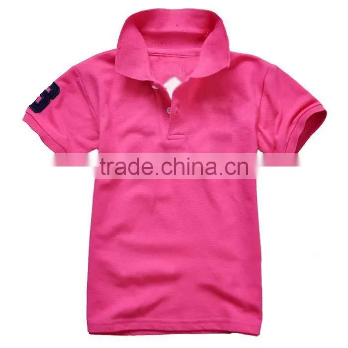 2015 brand new summer boys and girls net cotton polo t shirts sport plain t-shirts wholesale t shirts for kids
