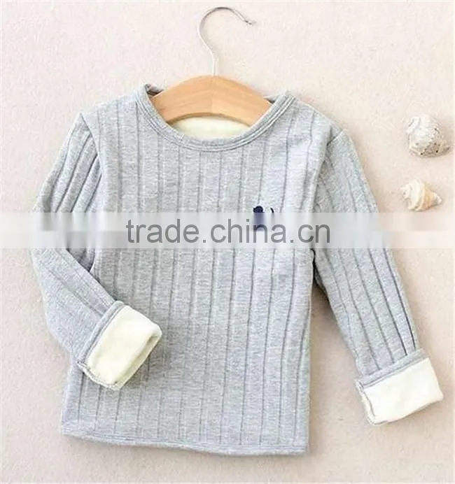 High quality baby winter fleece corduroy inside children clothings strip infant winter clothing model clothing