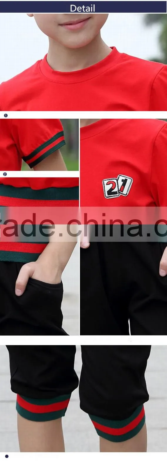 High quality factory wholesale customized kindergarten primary kids boys sport wear school t shirt