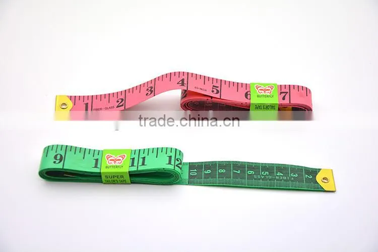 Hot Sale 2*150cm 6Color Butterfly Brand Sewing Clothing With Hole Tailor Measuring Tape