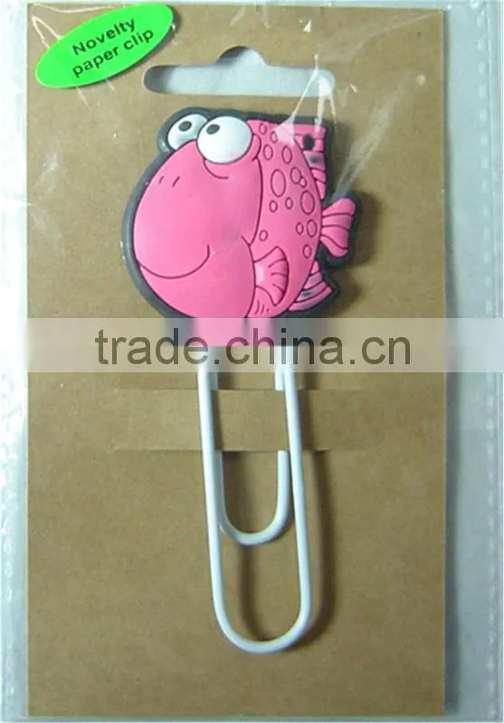 Pink Hot Sale Colorful Fish shape paper clip manufacturer