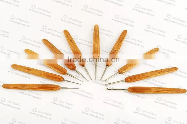 Sewing Accessories Bamboo Handle Crochet Hook Bamboo Crochet Hook