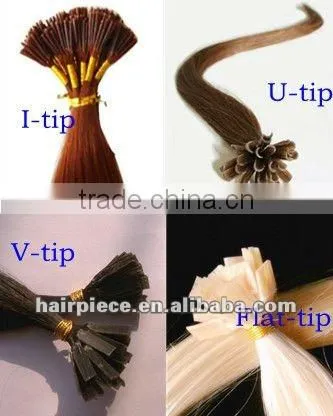 2016 Hot Selling Unprocessed Virgin Pre-bonded U-tip Hair Extension, Blonde Straight Human Hair
