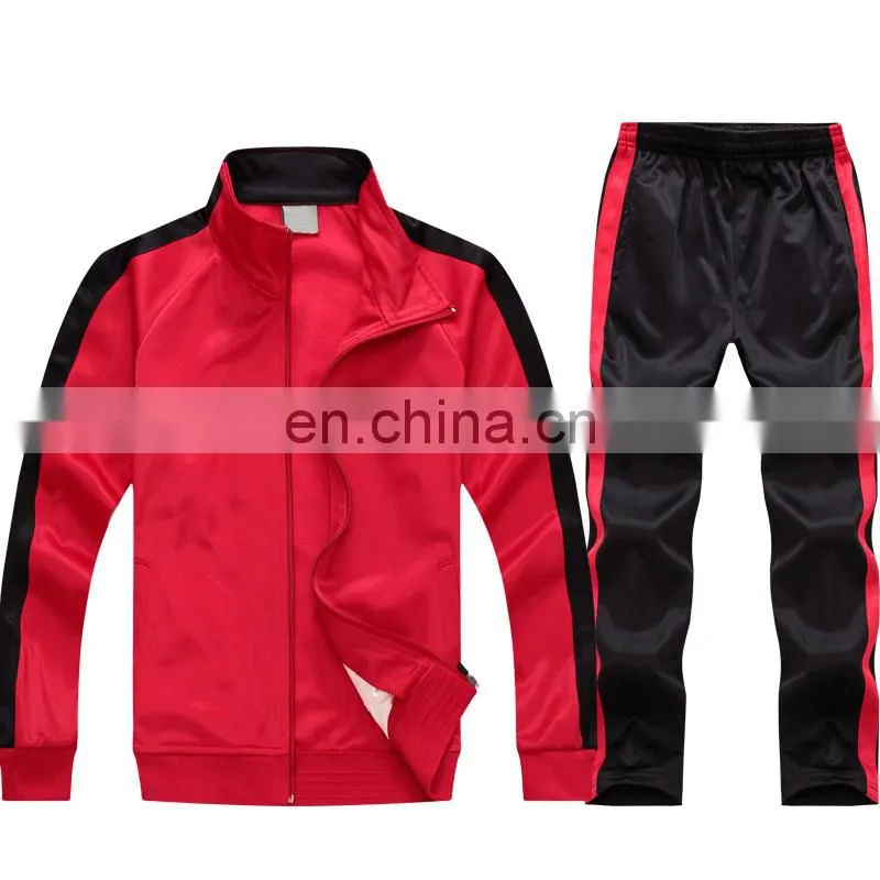 2017 Free Sample Contrast Color Taped Sleeves Tracksuits Bulk