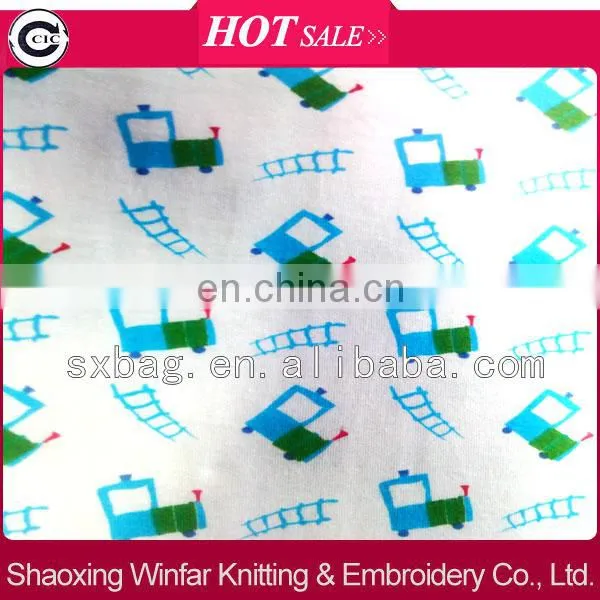 single jersey knitting cartoon printed 100 cotton fabric manufacturers for garment