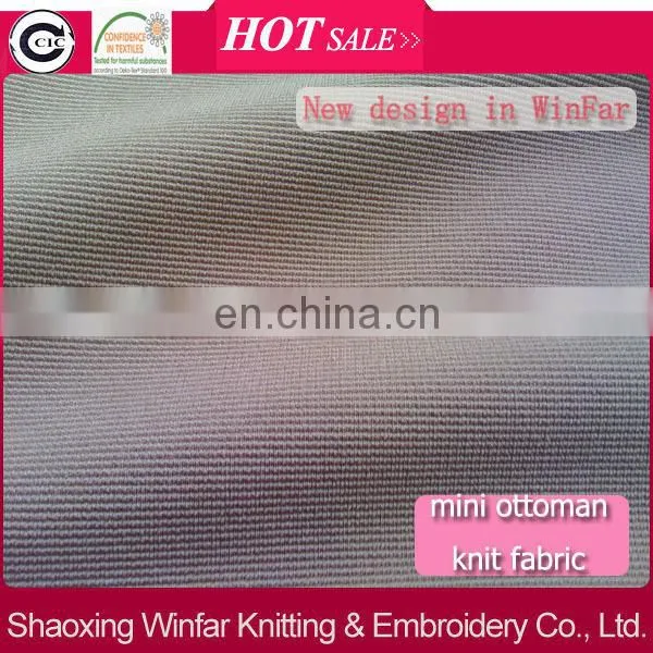 Winfar Textile Double Knitted Dyed Thick Mini Ottoman Fabric for Lady Dress