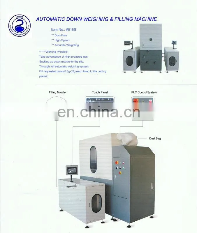 Down and Feather Filling Machine