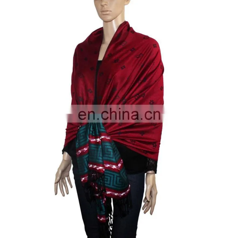 Factory directly pashmina shawl in tassel shawl for women