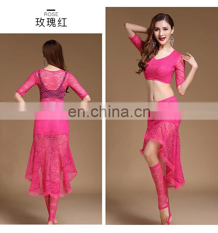 T-5186 Egyptian adult lace practice sexy belly dance wear