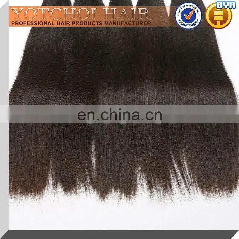 Factory Wholesale 100% Virgin Brazilian Hair Extension, Silky Straight Virgin Brazilian Hair Bundles